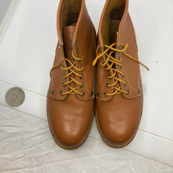 Vtg '70 STATUS worker hipster bluff rockabilly leather mens boots sz 6 EEE - Picture 8 of 8